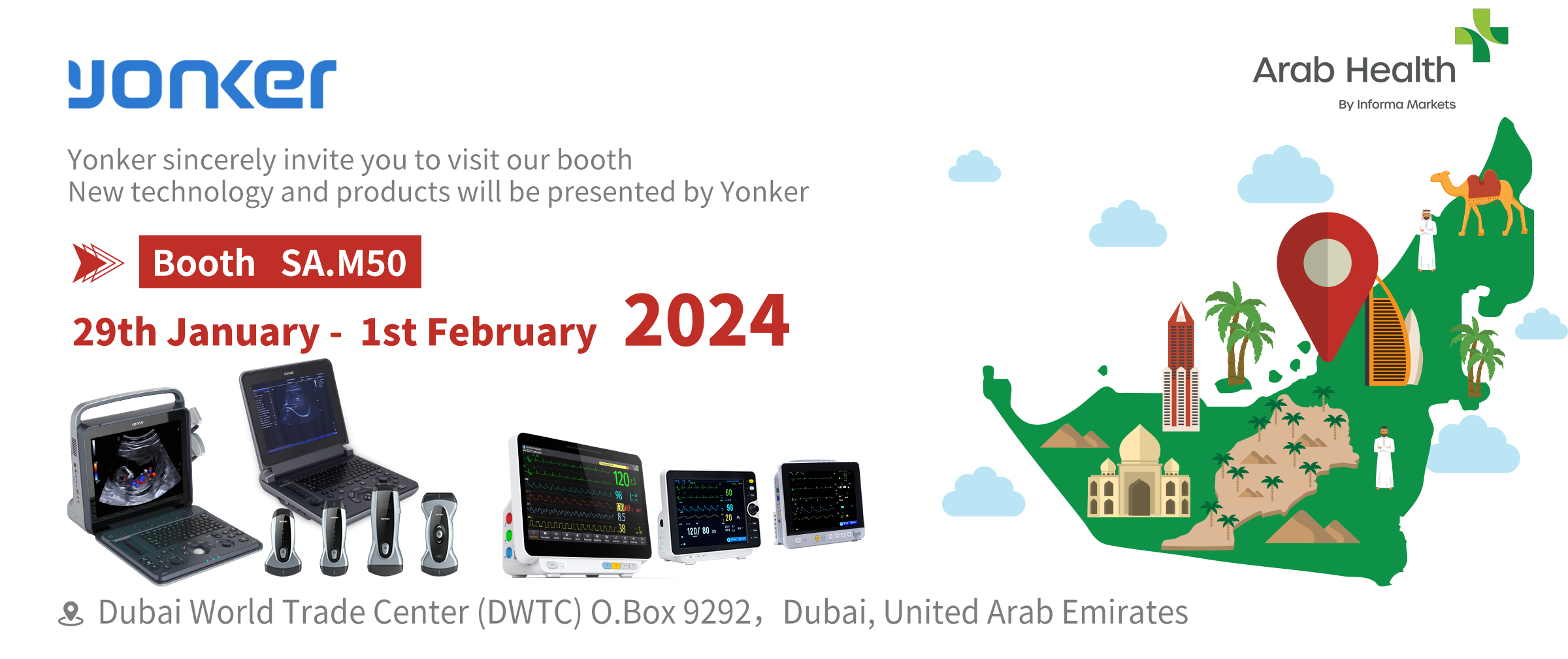 Yonkermed is set to participate in the 2024 Dubai Arab Health Exhibition 